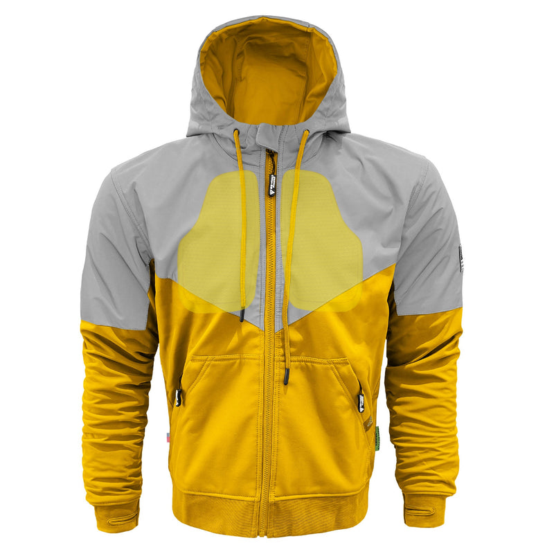 Load image into Gallery viewer, SoftShell Reflective Yellow Eclipse Hoodie