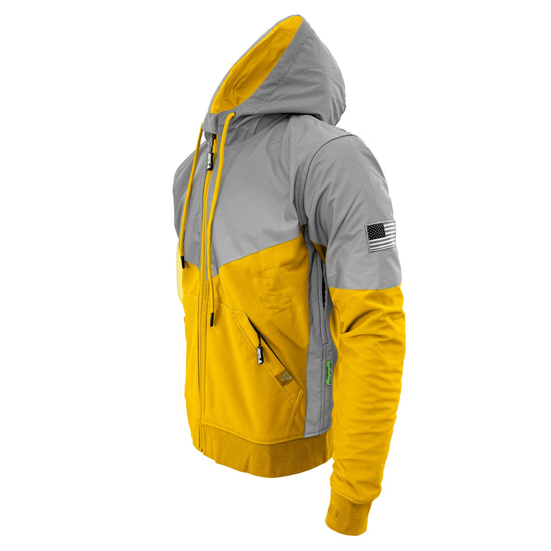 Load image into Gallery viewer, SoftShell Reflective Yellow Eclipse Hoodie