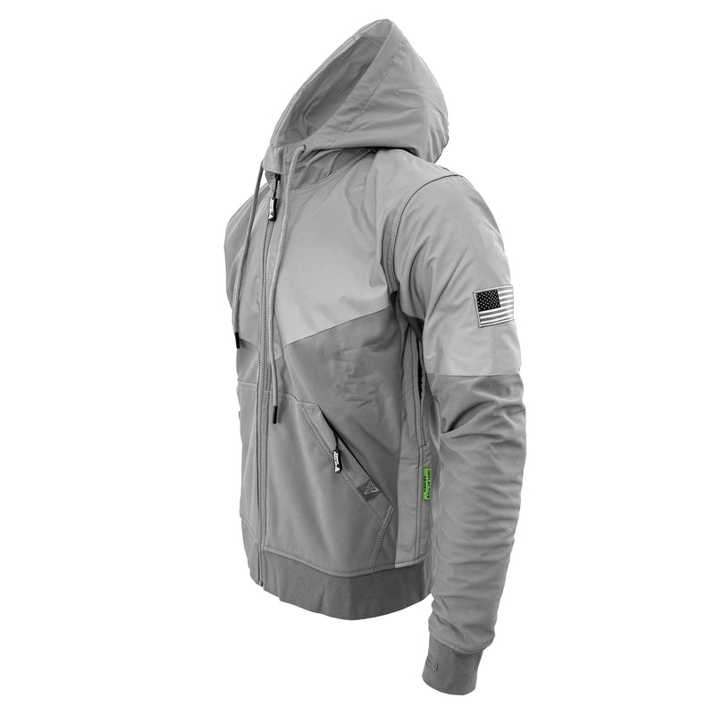 Load image into Gallery viewer, SoftShell Reflective "Twilight Titanium" Hoodie - Light Grey