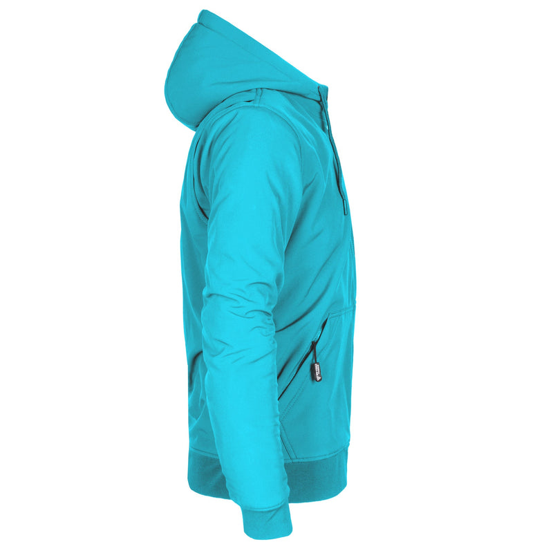 Load image into Gallery viewer, Protective SoftShell Unisex Hoodie - Arctic Blue Matte with Pads