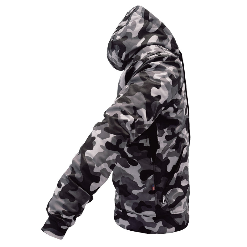 Load image into Gallery viewer, Protective SoftShell Unisex Camouflage Hoodie - "Grey Boomer"
