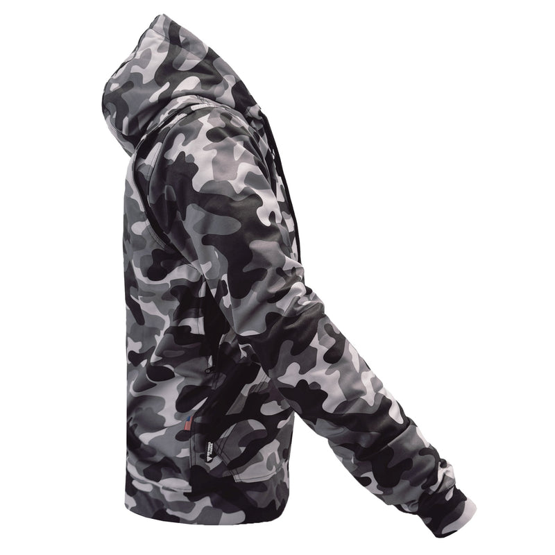 Load image into Gallery viewer, Protective SoftShell Unisex Camouflage Hoodie - "Grey Boomer"