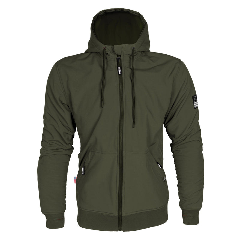 Load image into Gallery viewer, Protective SoftShell Unisex Hoodie - Army Green Matte