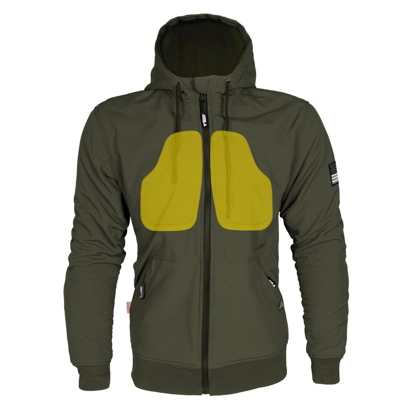 Load image into Gallery viewer, Protective SoftShell Unisex Hoodie - Army Green Matte