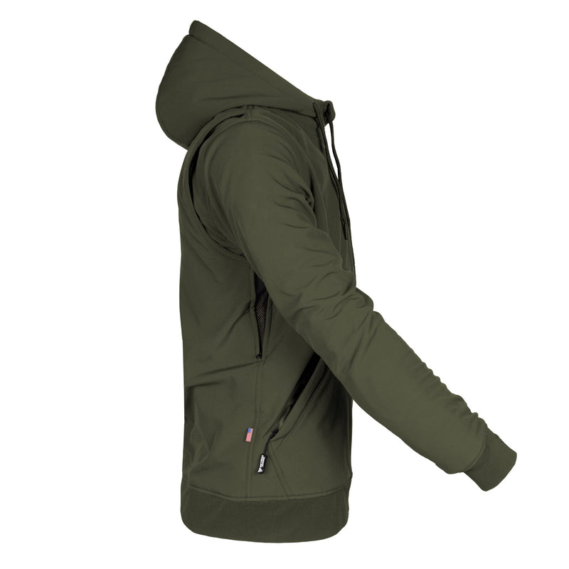 Load image into Gallery viewer, Protective SoftShell Unisex Hoodie - Army Green Matte