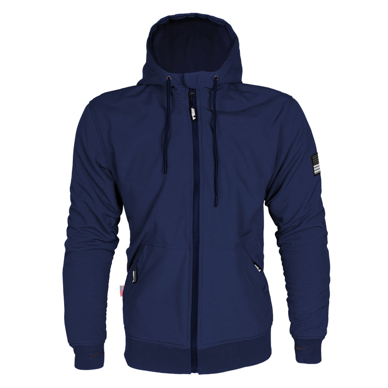Load image into Gallery viewer, Protective SoftShell Unisex Hoodie - Navy Blue Matte