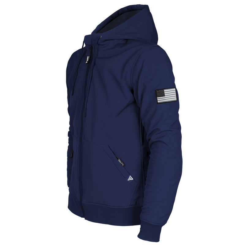 Load image into Gallery viewer, Protective SoftShell Unisex Hoodie - Navy Blue Matte