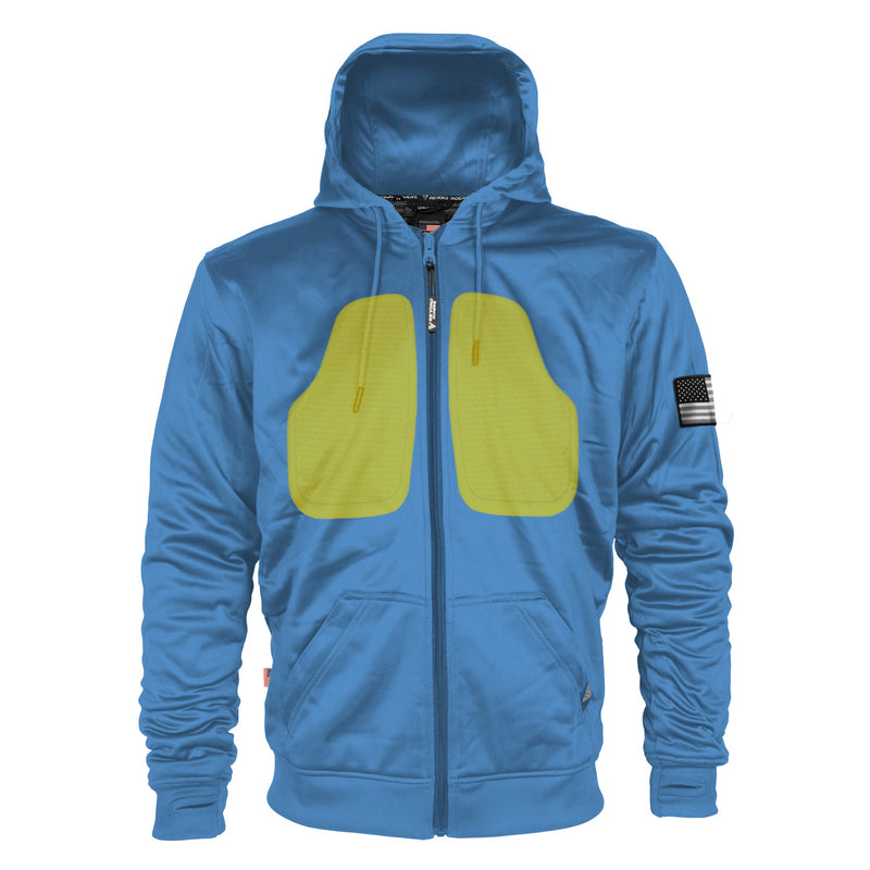 Load image into Gallery viewer, Sky Blue Solid Ultra Protective Hoodie with Pads