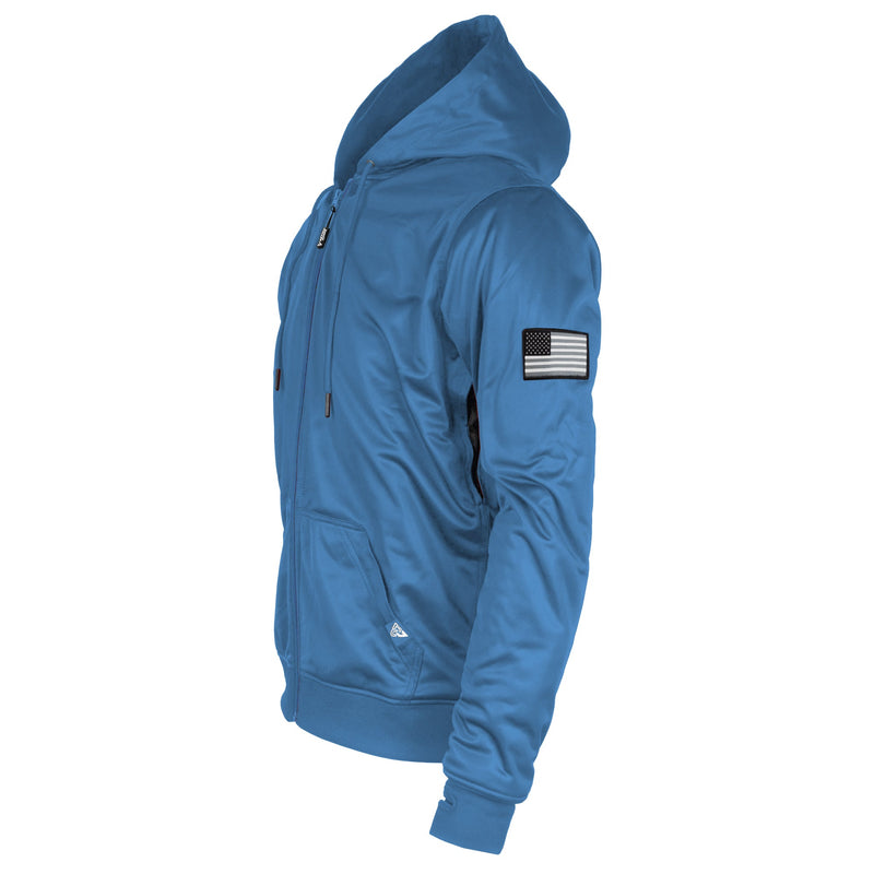 Load image into Gallery viewer, Sky Blue Solid Ultra Protective Hoodie with Pads