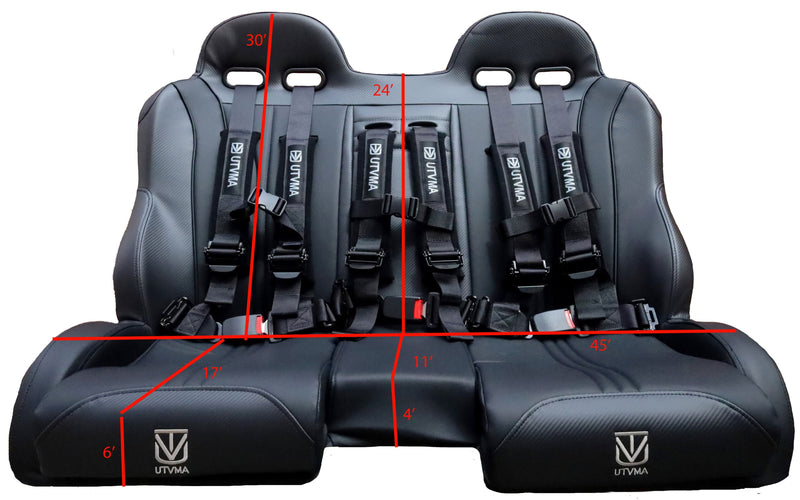 Load image into Gallery viewer, RZR 1000 Elite Series Bench Seat Front or Rear Bench Seat W Harnesses (over the console) (2014-2023)