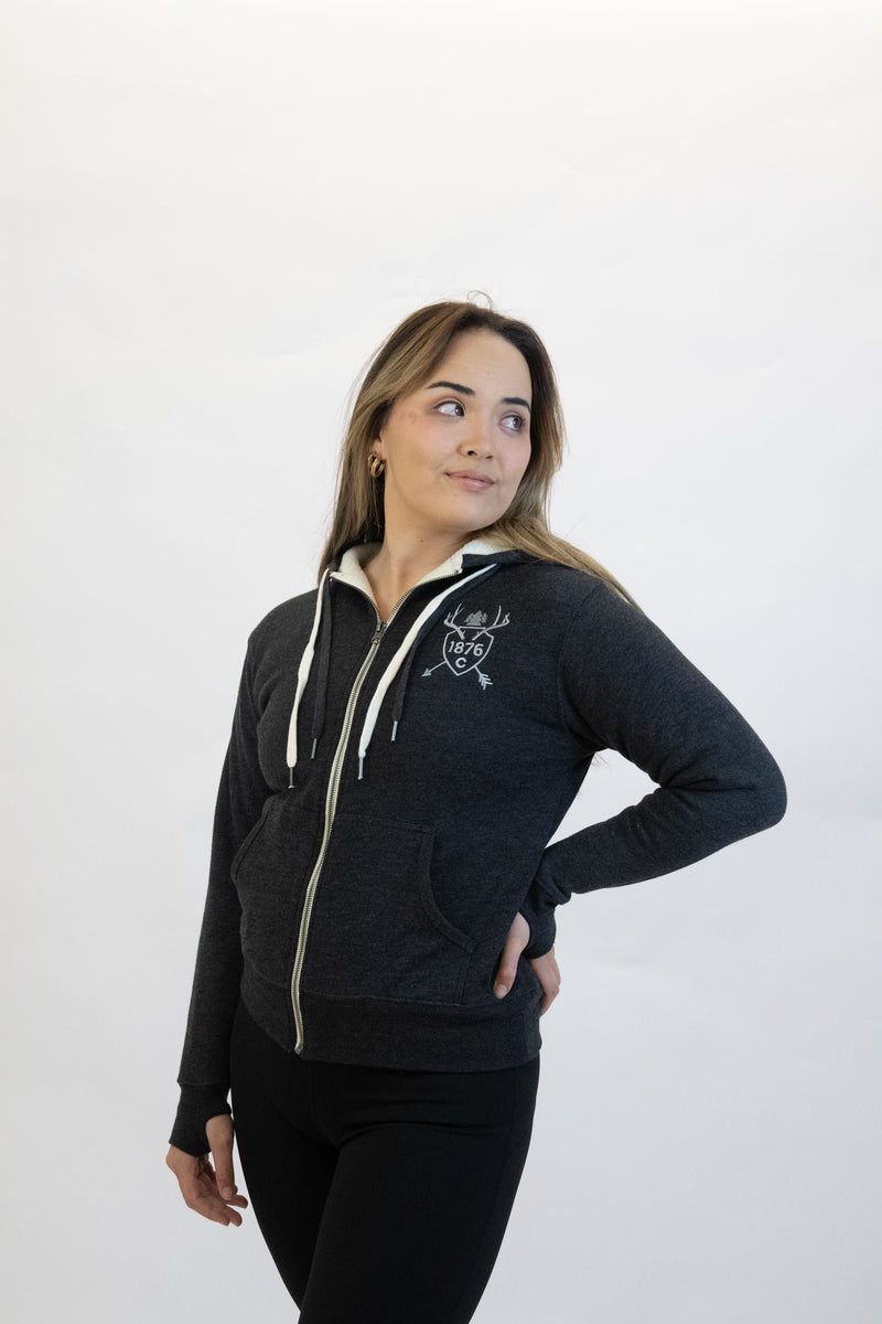 Load image into Gallery viewer, 1876 | Trophy Zip Hoodie - Charcoal