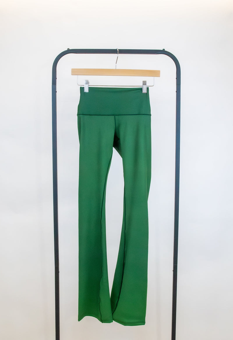 Load image into Gallery viewer, Green Emerald Jewel Flare Pants
