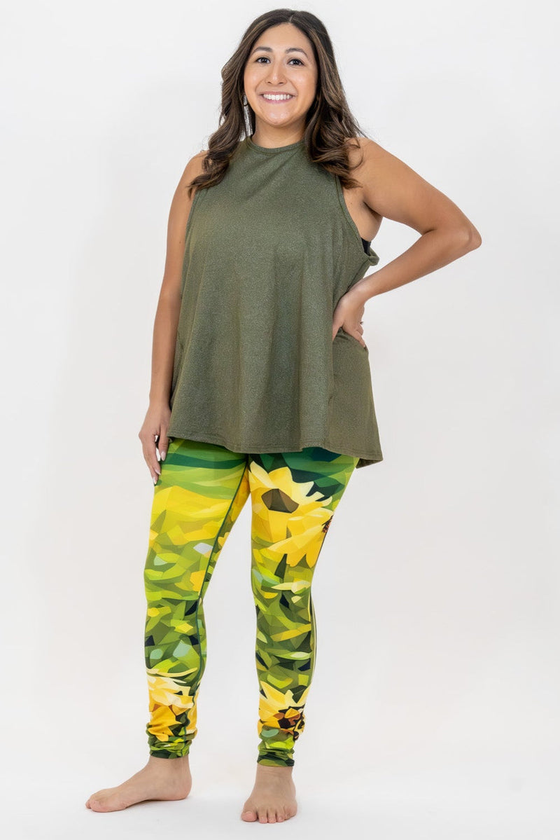 Load image into Gallery viewer, Sunflower Bloom Yoga Pants