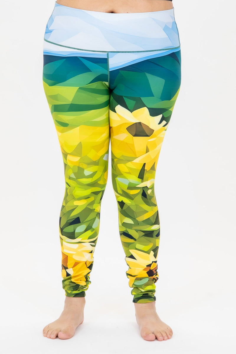 Load image into Gallery viewer, Sunflower Bloom Yoga Pants