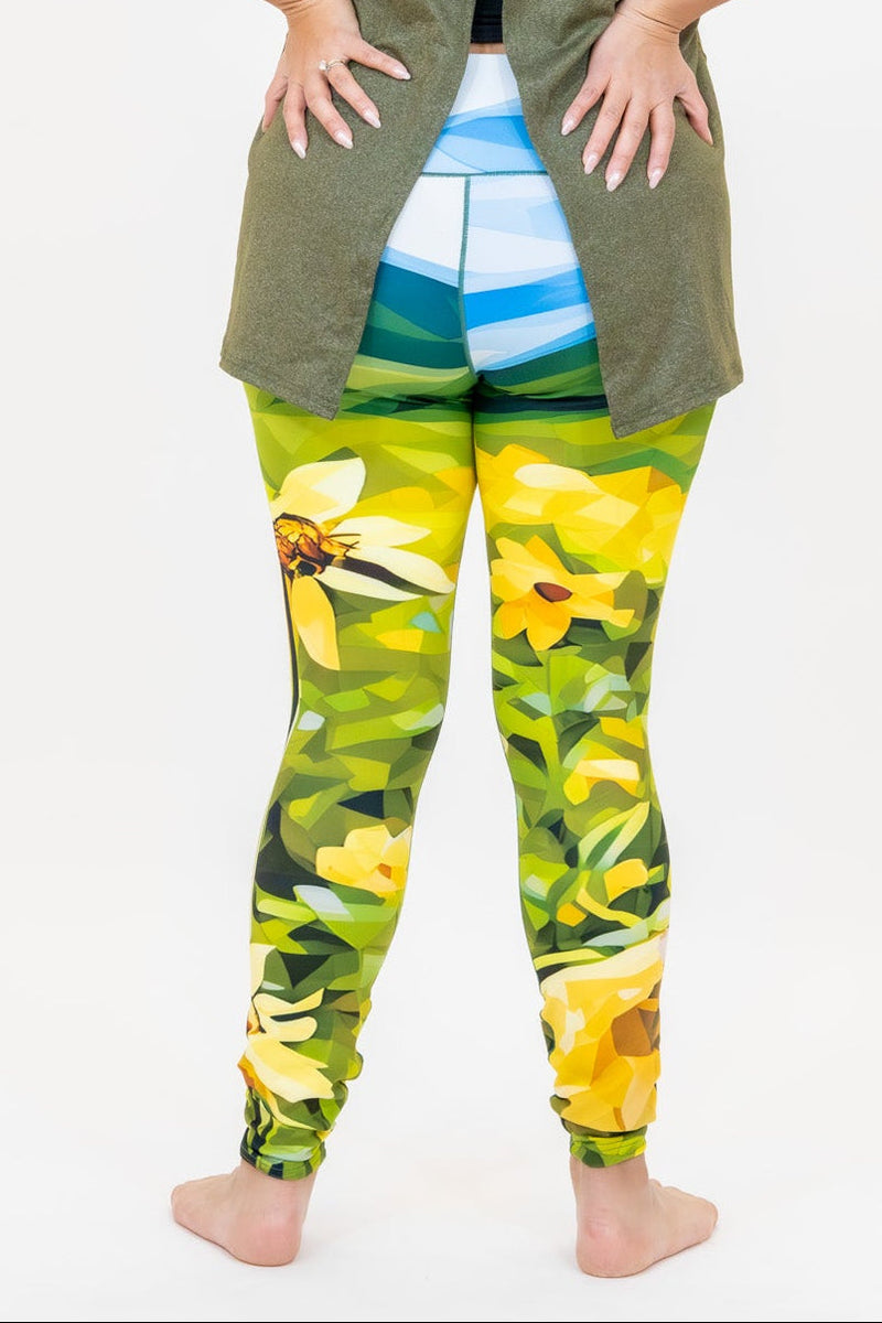 Load image into Gallery viewer, Sunflower Bloom Yoga Pants
