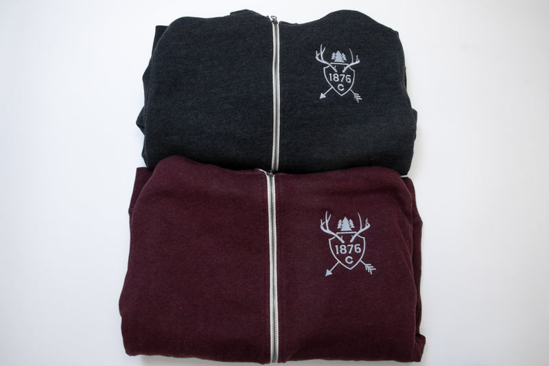 Load image into Gallery viewer, 1876 | Trophy Zip Hoodie - Burgundy