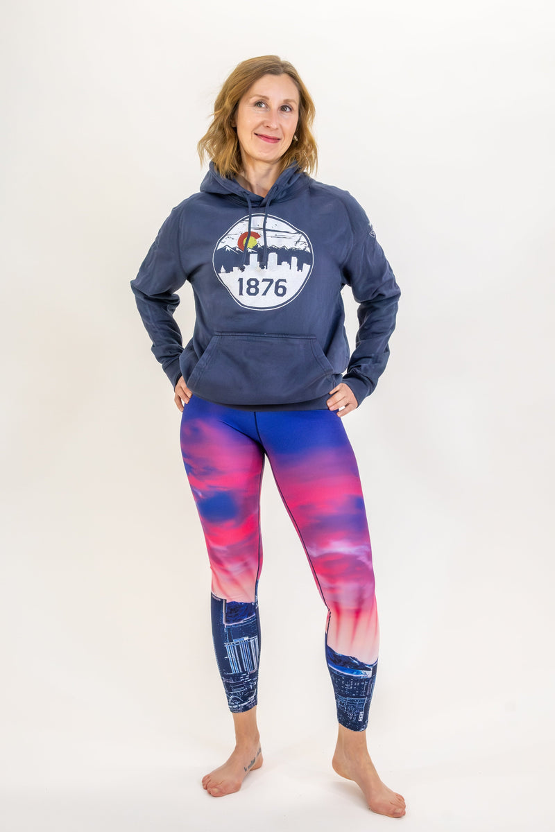Load image into Gallery viewer, Mile High Sunset Denver Skyline Yoga Pants