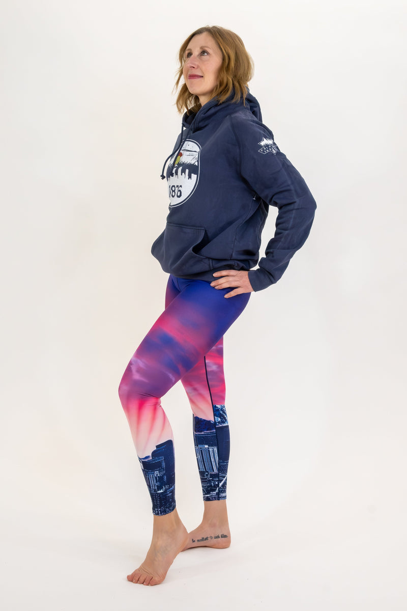 Load image into Gallery viewer, Mile High Sunset Denver Skyline Yoga Pants