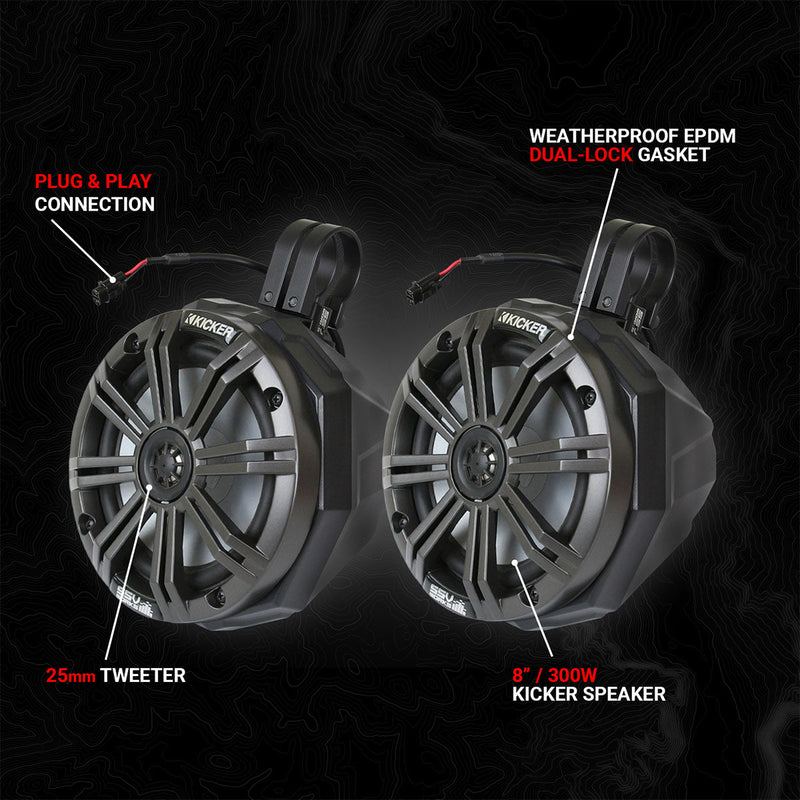 Load image into Gallery viewer, Universal 8" Cage-Mount Speaker-Pods for UTVs, Boats and more
