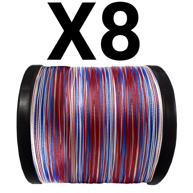 Load image into Gallery viewer, Reaction Tackle X8 Braided Fishing Line - USA Camo 8 Strand