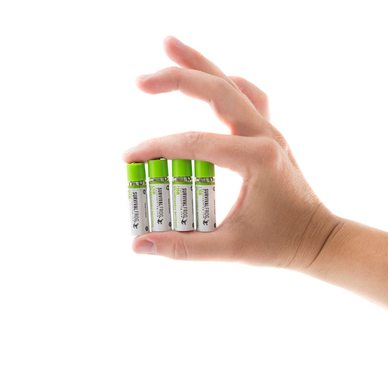 Load image into Gallery viewer, USB Rechargeable AA Batteries w/4-port USB Charger