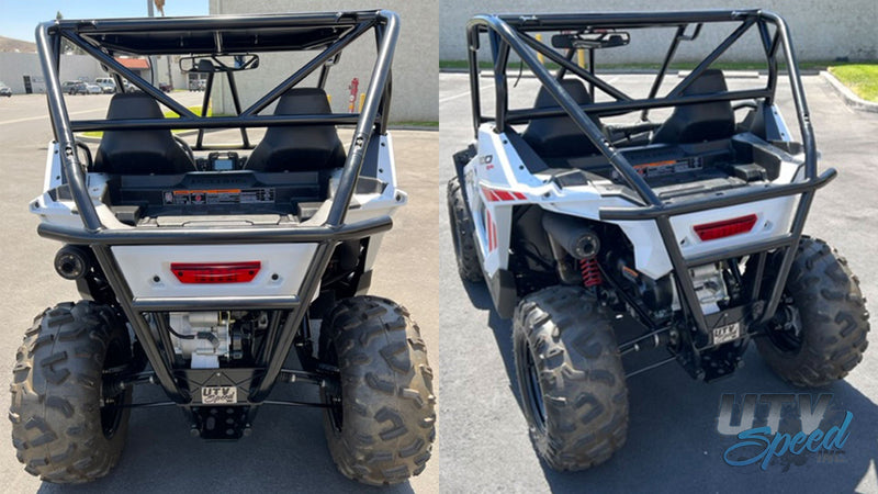Load image into Gallery viewer, Polaris RZR 200 Fastback Cage with attached rear bumper