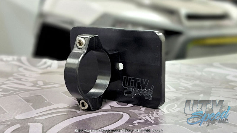Load image into Gallery viewer, Billet Aluminum Registration Sticker Plate With Mount