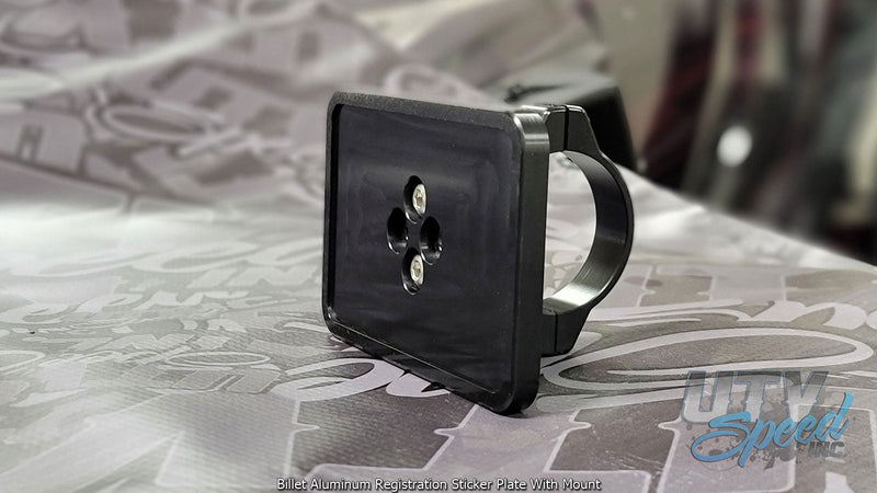 Load image into Gallery viewer, Billet Aluminum Registration Sticker Plate With Mount