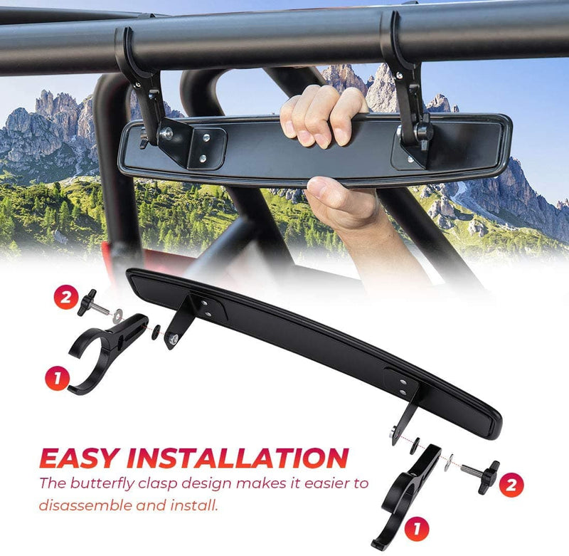Load image into Gallery viewer, Side Mirrors and Rear Mirror for Can Am Commander 1.75" to 2" Roll Bar