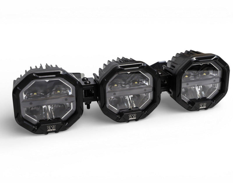 Load image into Gallery viewer, 3 Light U-Con Interlocking Off Road LED Pod With Amber or White DRL Running Light