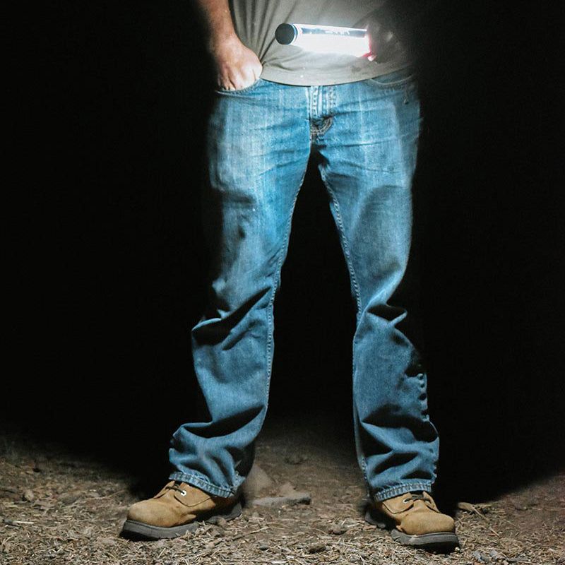 Load image into Gallery viewer, led multi use flashlight waterproof power bank rechargeable 400+ lumen output mountable with glow in the dark button flashlight by litt industries