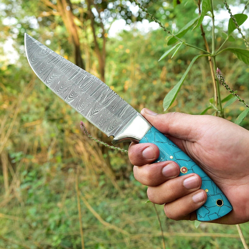 Load image into Gallery viewer, Custom Handmade Damascus Skinning Knife – 4.5" Blade