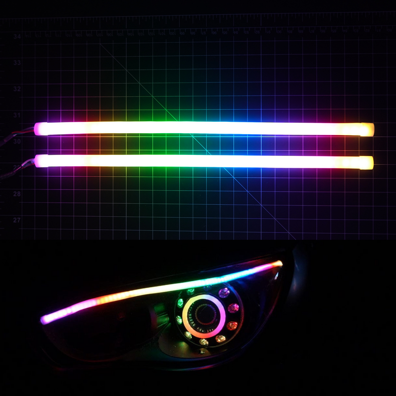 Load image into Gallery viewer, Universal Flexible Multicolor DRL Tube Strips | RGBW & Flow Series
