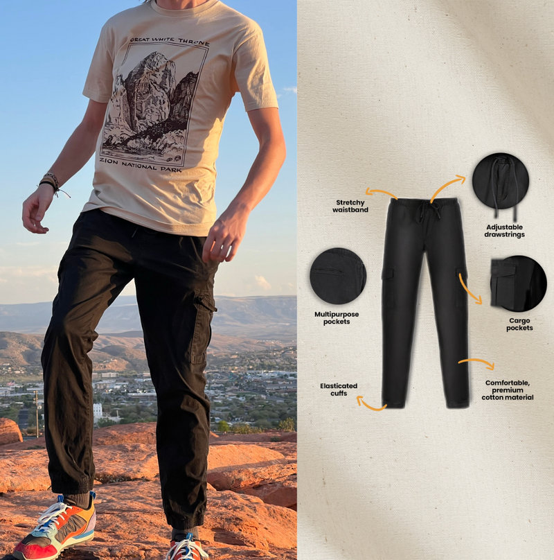 Load image into Gallery viewer, Cargo Stretch Jogger Pants