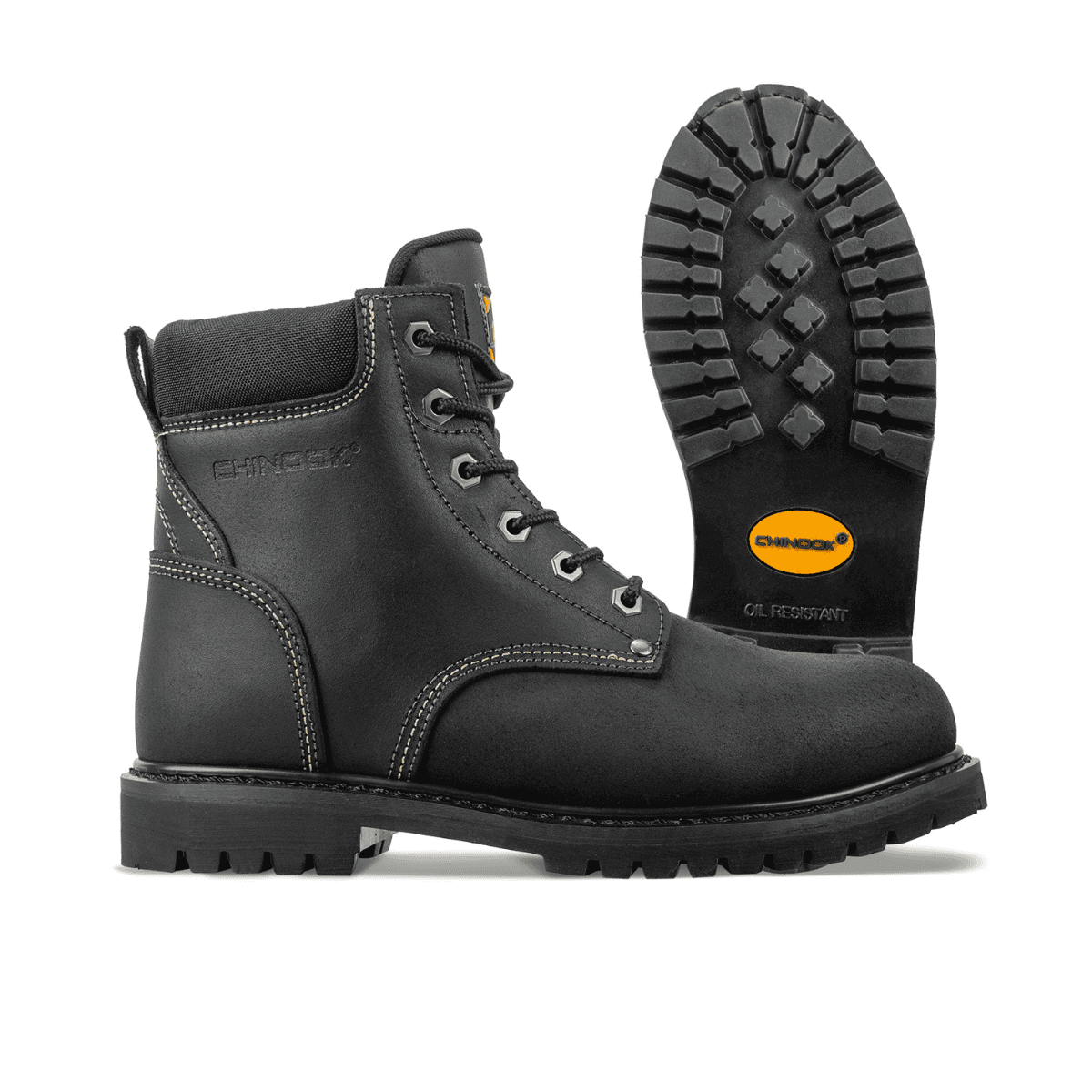 Oil Rigger 6” Steel Toe Men’s Work Boot - Black - Skoutley Outdoors LLC