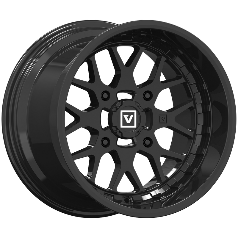 Load image into Gallery viewer, V03 15X10 +00MM 4X137 GLOSS BLACK