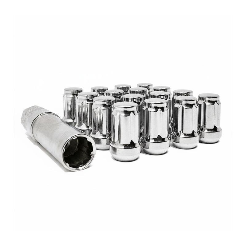 Load image into Gallery viewer, 12X1.25 SPLINE 4 LUG KIT 1.38" CHROME