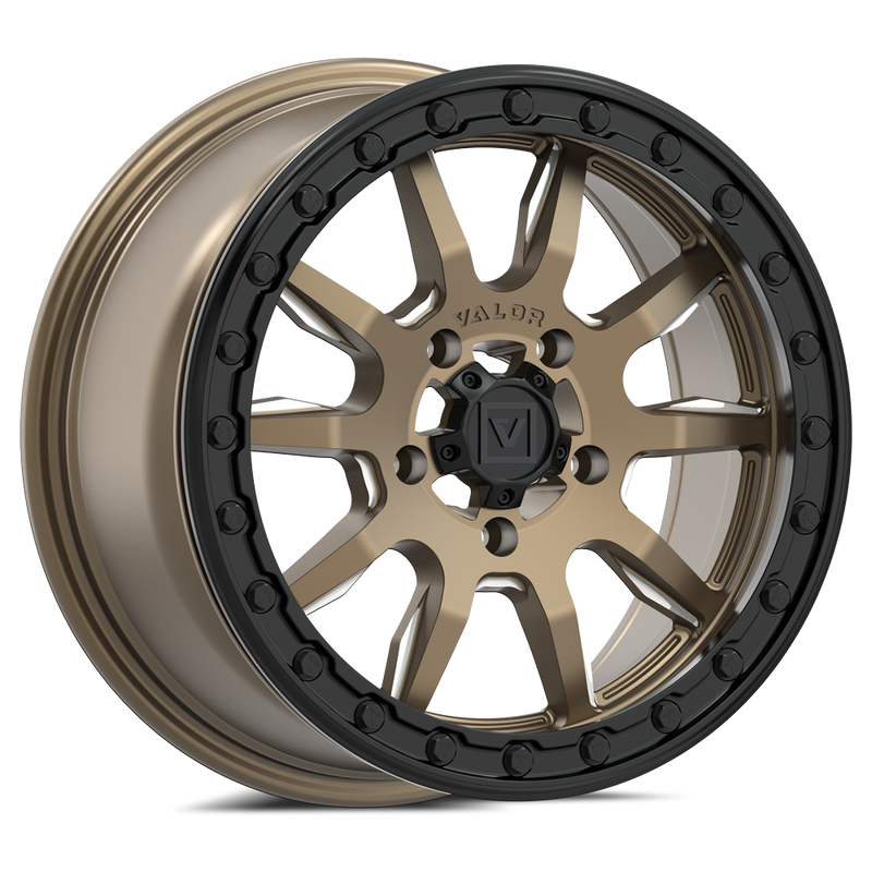 Load image into Gallery viewer, V15 BEADLOCK 15X7 +45MM 5X114.3 SATIN BRONZE MILLED