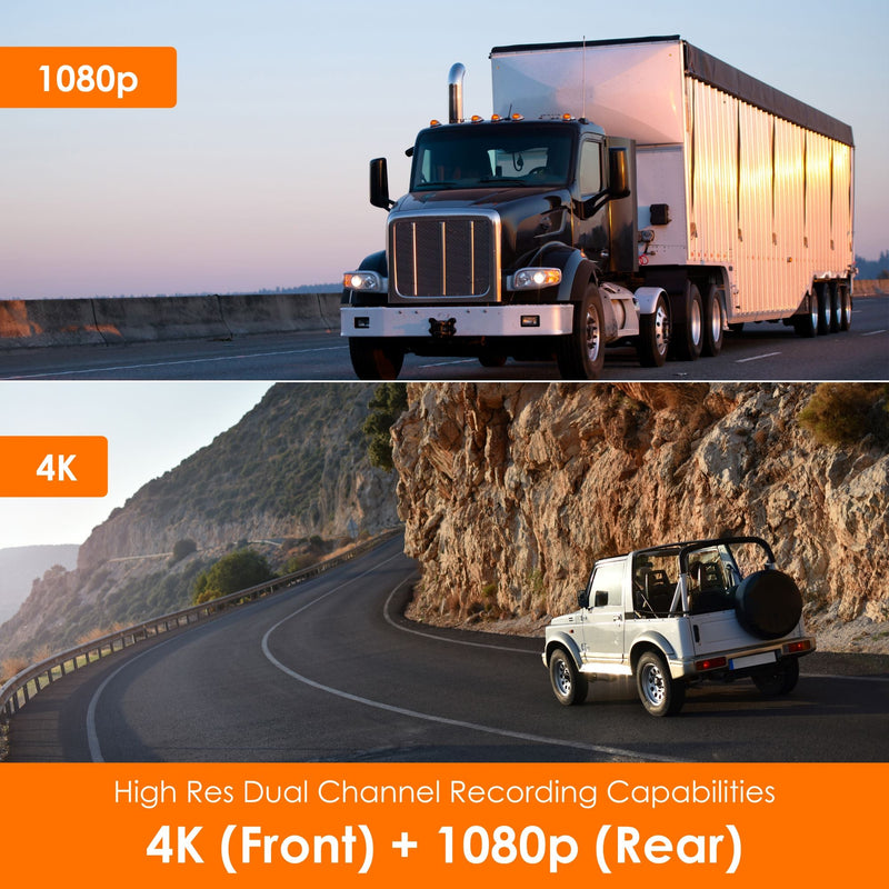 Load image into Gallery viewer, Rexing V1P SE 4K Dual Channel Car Dash Cam w/ GPS, Wi-Fi & Bonus CPL Filters
