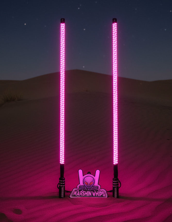 Load image into Gallery viewer, V2 Black Out LED Whip Set: The Ultimate Stealth