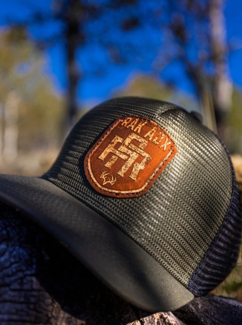 Load image into Gallery viewer, RA Branded Leather Mesh Hat
