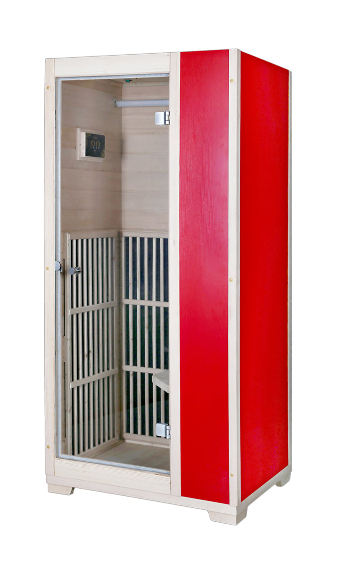Load image into Gallery viewer, Blisspod | Vienna | Far Infrared Sauna | Canadian Hemlock Very Low EMF | 72.8"H x 35.4"W x 25.6"D | 1 Person