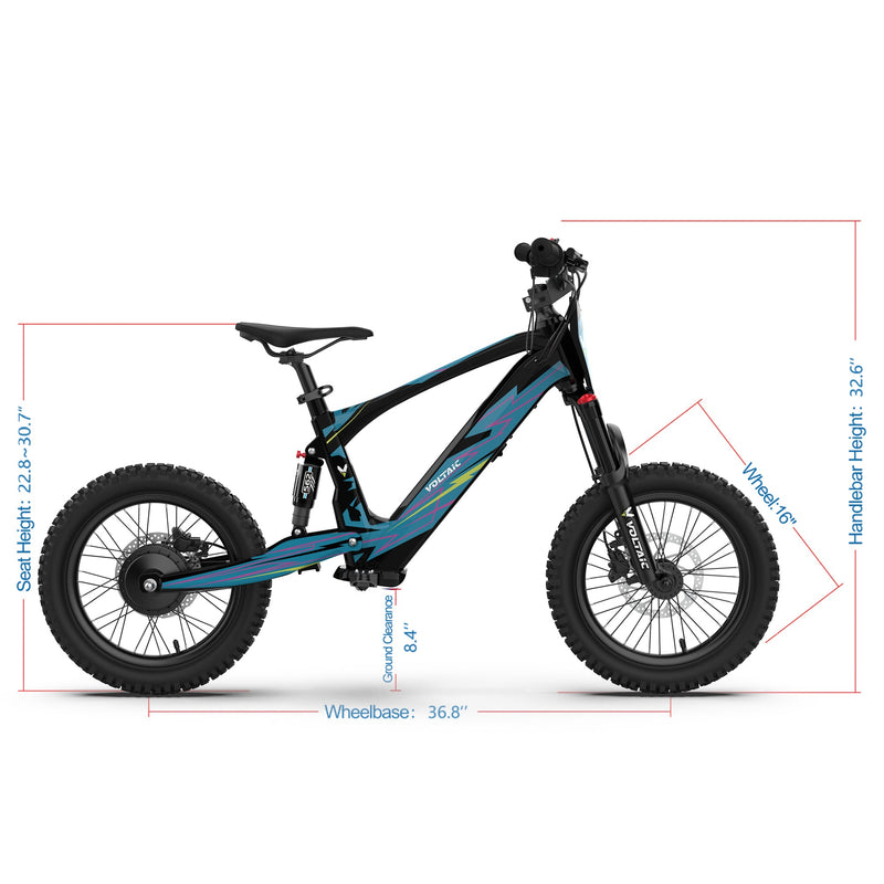 Load image into Gallery viewer, Voltaic Youth Electric Dirt Bike 16'' Flying Fox