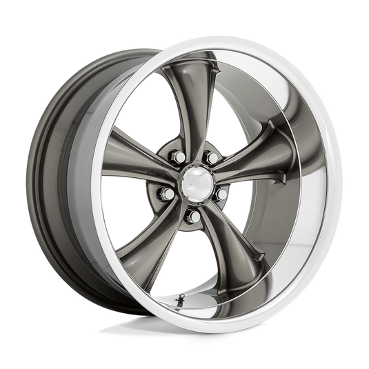 American Racing Vintage Vn338 Boss Tt Graphite With Diamond Cut Lip