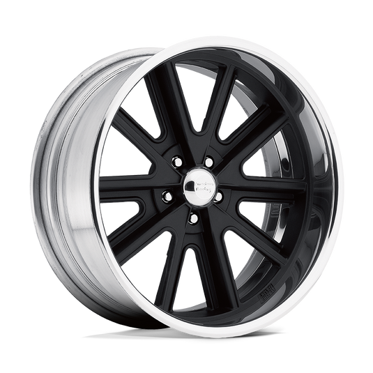American Racing Vintage Two Piece Hot Rod Black Center Polished Barrel