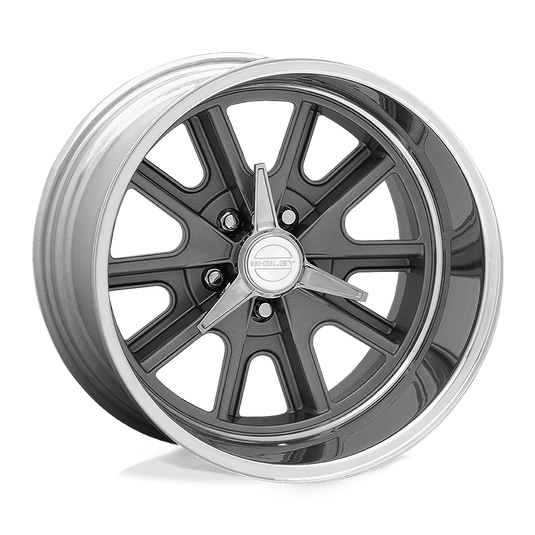 American Racing Vintage Two Piece Mag Gray Center Polished Barrel