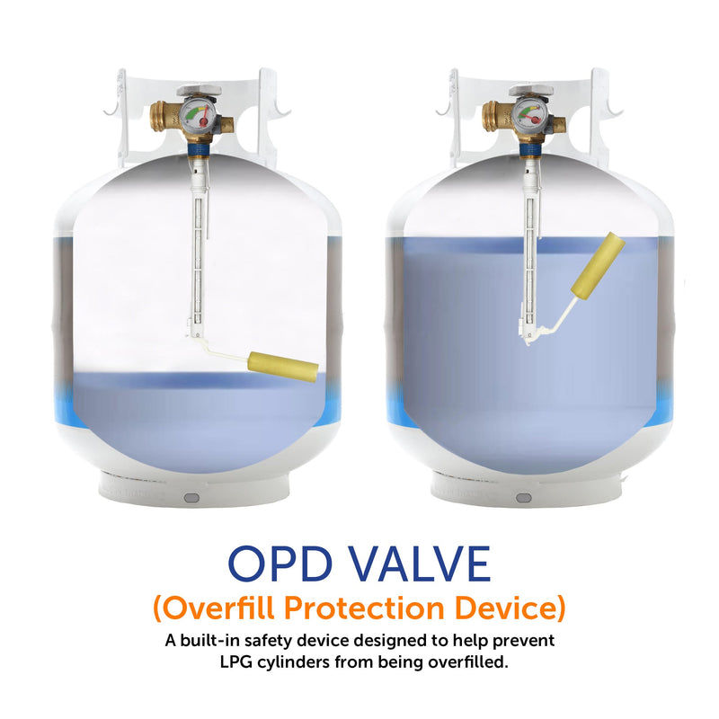 Load image into Gallery viewer, Flame King 20lb OPD Valve with Float Gauge