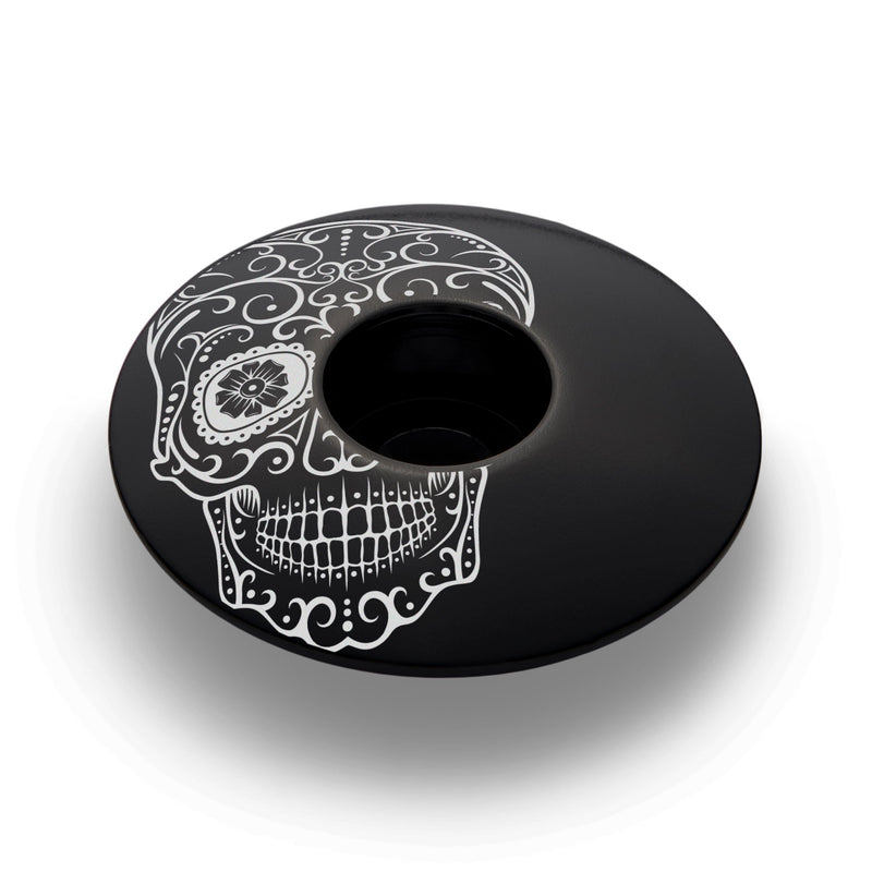 Load image into Gallery viewer, Vía de Muertos Sugar Skull Bicycle Headset Cap