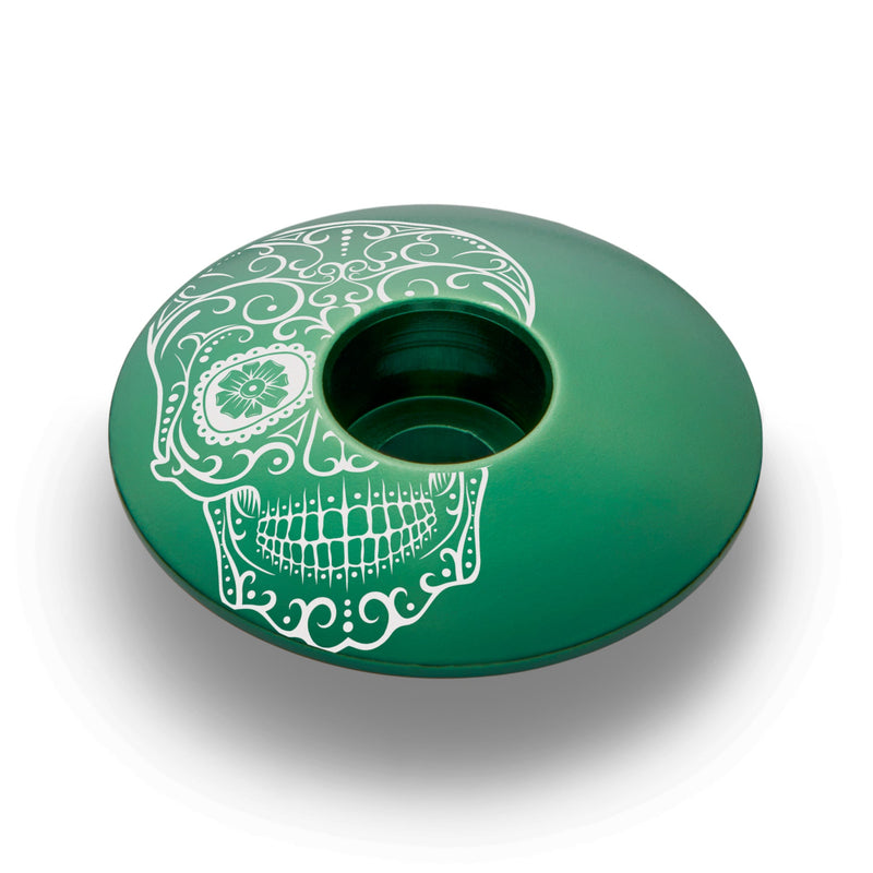 Load image into Gallery viewer, Vía de Muertos Sugar Skull Bicycle Headset Cap