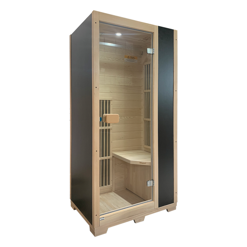 Load image into Gallery viewer, Blisspod | Vienna | Far Infrared Sauna | Canadian Hemlock Very Low EMF | 72.8"H x 35.4"W x 25.6"D | 1 Person